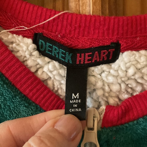 Women Derek Heart red green elf one piece pajamas size M - Picture 5 of 7